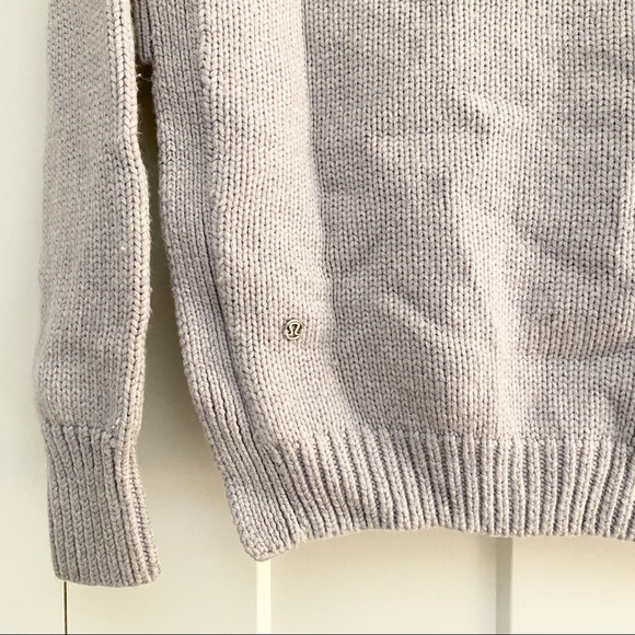Lululemon Yin To You Crewneck Merino Wool Chunky Knit  Sweater Split Side - Picture 11 of 11